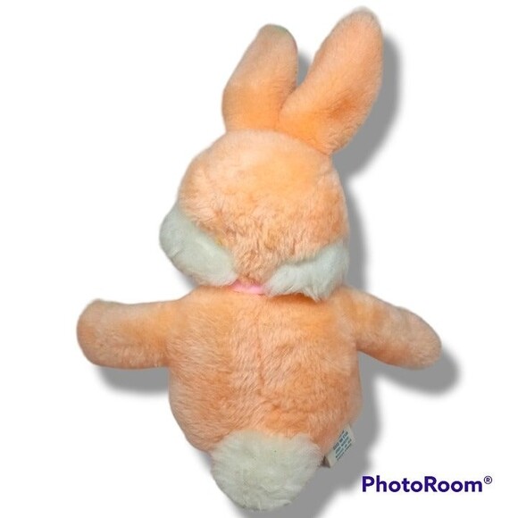Target Dayton Hudson Orange Bunny Plush-Easter Rabbit-Rainbow Ears-Vintage - Picture 3 of 8